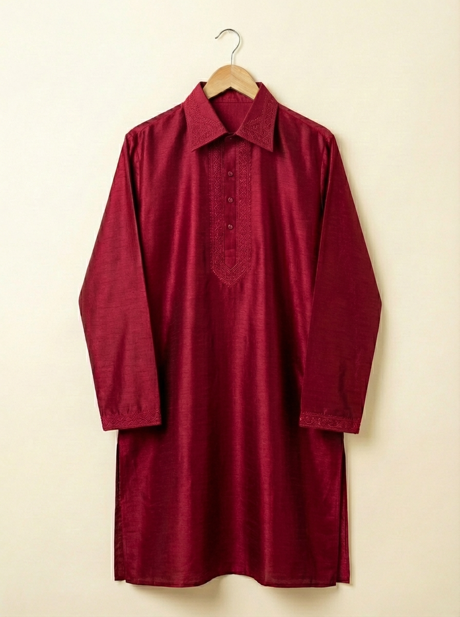 Premium Embroidered Panjabi (Silk)